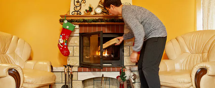 Rusted Metal Fireplace Restoration in Galt, California